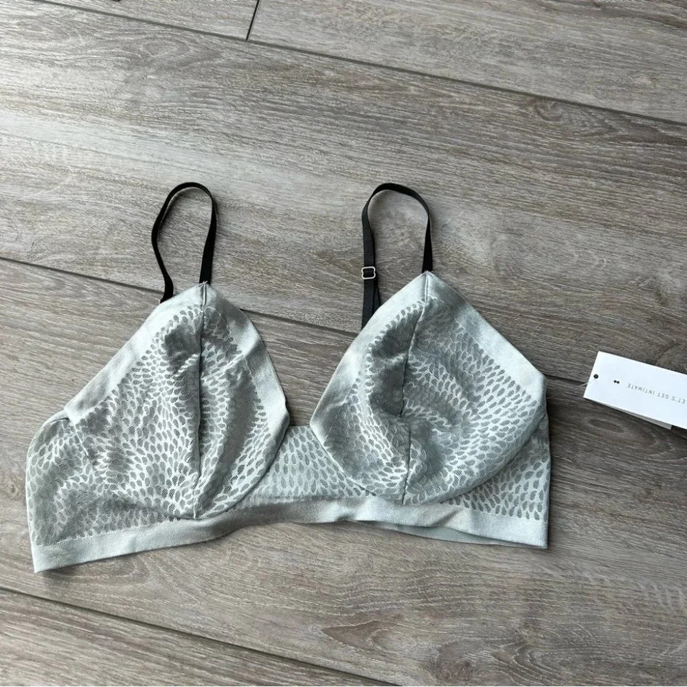 NWT Sokoloff Lingerie Elza Silver Blue Bralette